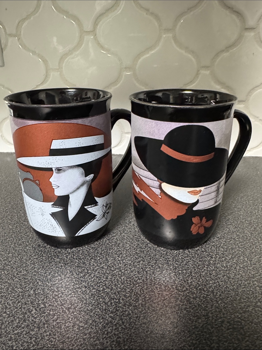 Vintage Patrick Nagel inspired mugs